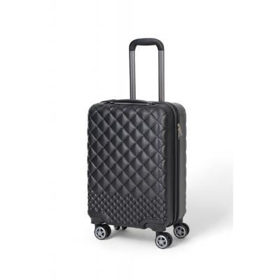 İronika Dayanıklı Gövdeli Kabin Boy 4 Tekerlekli Valiz Küçük Kabin Tipi Bavul Siyah