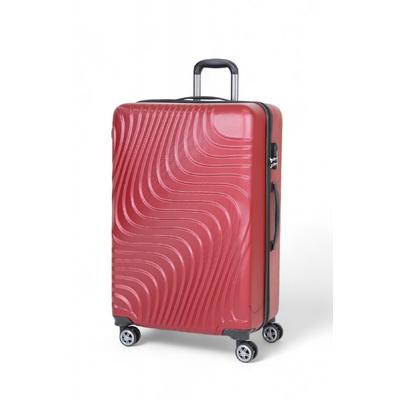 İronika Dayanıklı Gövdeli Büyük Boy 4 Tekerlekli Valiz Büyük Boy Bavul Kırmızı