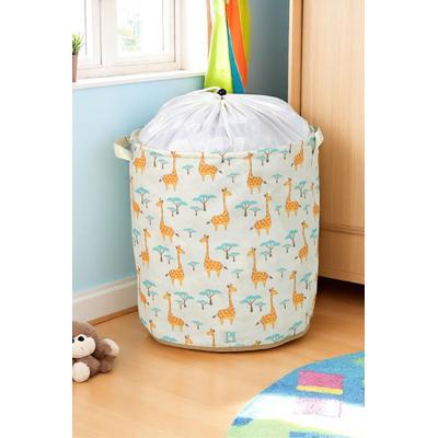 İronika Graffe Büzgülü Sepet Oyuncak Çamaşır Havlu Sepeti Yuvarlak Temiz Kirli Çamaşır Sepeti