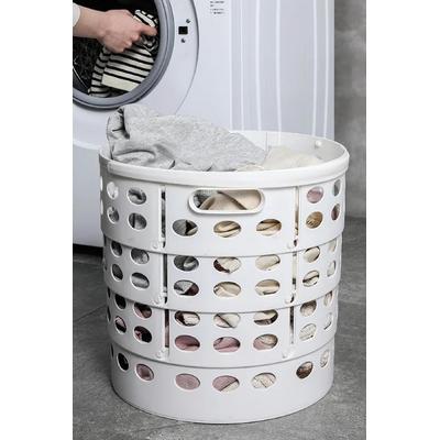 Katlanır Çamaşır Sepeti Katlanır Akordiyon Oyuncak Sepeti Organizer Beyaz