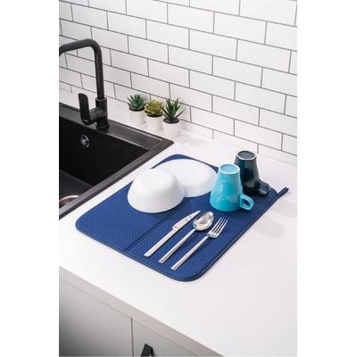 İronika Mikrofiber Bulaşık Kurutma Matı Süper Emici Bulaşık Kurutmalık Tezgah Üstü Kurutma Örtüsü 45x35 cm