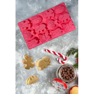 İronika Neşeli Kek Kalıbı Eğlenceli Sevimli Hayvanlar Figürlü Kurabiye Çikolata Jelibon Kek Kalıbı