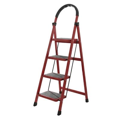 İronika Patika 4 Basamaklı Metal Merdiven Extra Güçlendirilmiş Geniş Basamaklı Hafif Tasarım Merdiven