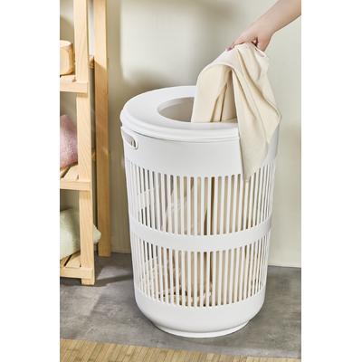 İronika Solara Dekoratif Kirli Çamaşır Sepeti Oyuncak Sepeti 60 Litre - Beyaz