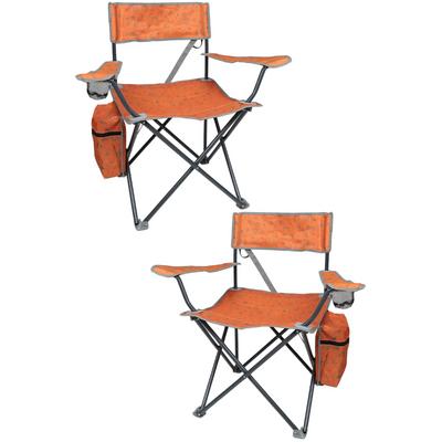 İronika Termal Cepli Katlanır Plaj Piknik Kamp Sandalyesi Rejisör Koltuğu Turuncu 2 Adet