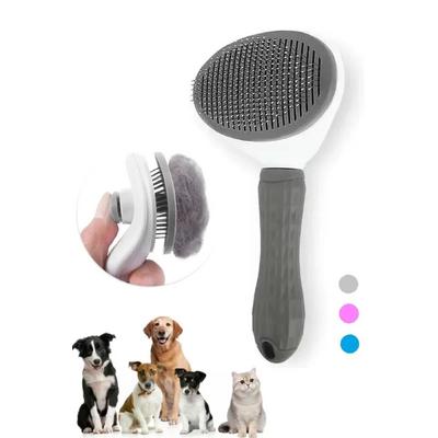 İronika Tuşlu Otomatik Temizlenen Kedi Köpek Tüy Toplayıcı Tarak Evcil Hayvan Fırçası Tarağı