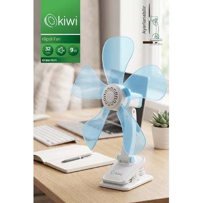 KFAN-7611 Klipsli Fan | 32 cm & 180° Eğim & Sessiz Çalışma & 9W