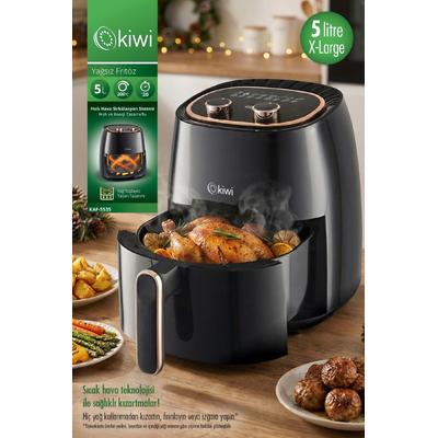 Kiwi Kaf-5535 Air Friyer 5 Lt Yağsız Fritöz Siyah