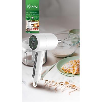 Kiwi KC-8232 Şarjlı El Mikseri ve Doğrayıcı Rondo 2\'si 1 Arada 3 Hız Kademeli 200 Ml