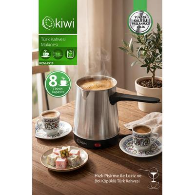 Kiwi KCM-7513 Türk Kahvesi Makinesi | 700 ml & 8 Fincan Kapasite & Paslanmaz Çelik