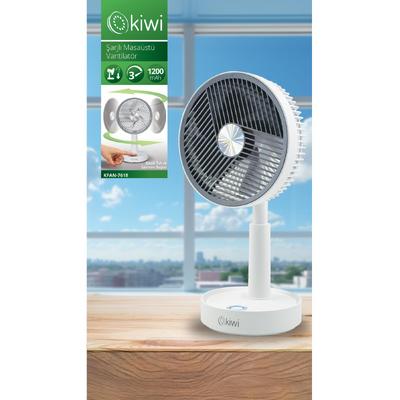Kiwi Kfan-7618 Şarjlı Salınım Fonksiyonlu Masaüstü Vantilatör
