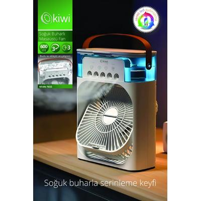 Kiwi Kfan-7655 3\\\'ü 1 Arada Nemlendirici, Gece Lambası ve Soğuk Buharlı Masa Tipi Fan