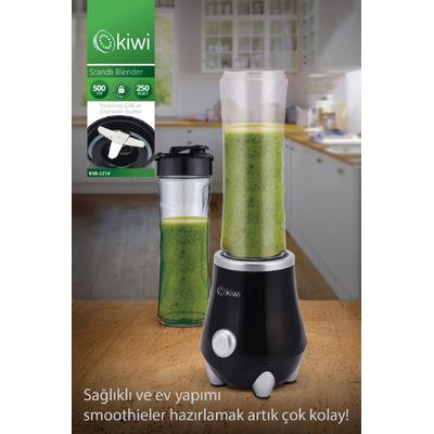 Kiwi KSB-2214 Standlı Sporcu Blender - Kişisel Smoothie Blender 500 ml Bardaklı