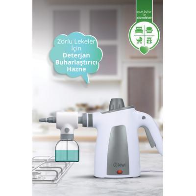Kiwi KSC-4212 Çok Fonksiyonlu Deterjan Hazneli Buharlı Temizleyici 10 Aparatlı Buhar Makinesi