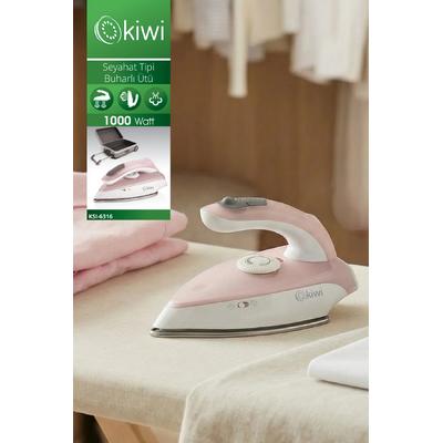 Kiwi Ksı 6316 Çelik Tabanlı Seyahat Ütüsü 1000W Pembe