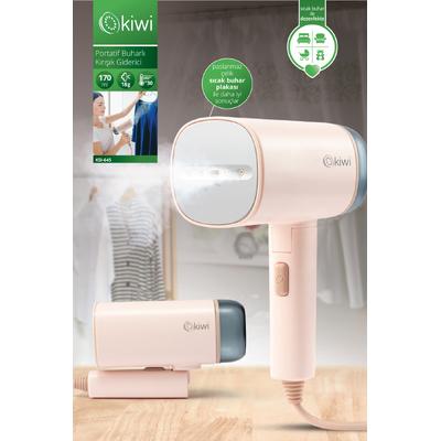 Kiwi KSI-645 Katlanabilir Portatif Buharlı Dikey Ütü & Kırışık Giderici Pembe