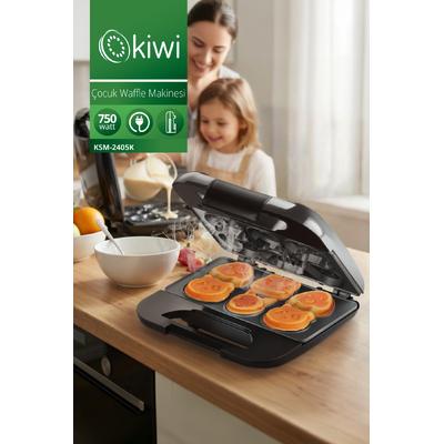Kiwi KSM-2405k Elektrikli Çocuk Waffle Makinesi Siyah