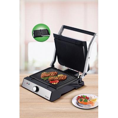 Kiwi Ksm-2448 Inox Çıkarılabilir Plakalı Izgara Ve Tost Makinesi, Paslanmaz Çelik , Grill