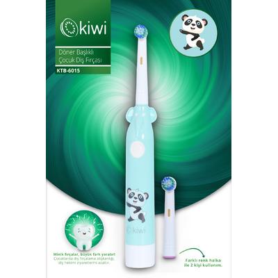 Kiwi Ktb 6015 Döner Başlıklı Pilli Çocuk Diş Fırçası