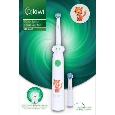 Kiwi Ktb 6015 Döner Başlıklı Pilli Çocuk Diş Fırçası
