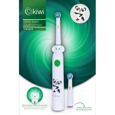Kiwi Ktb 6015 Döner Başlıklı Pilli Çocuk Diş Fırçası