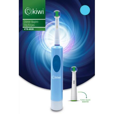 Kiwi KTB-6020 Döner Başlıklı Elektronik Pilli Diş Fırçası Mavi