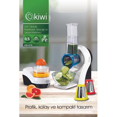 Kiwi Otomatik Doğrayıcı Dilimleme Rendeleme Makinesi ve Narenciye Sıkacağı KIM-4710