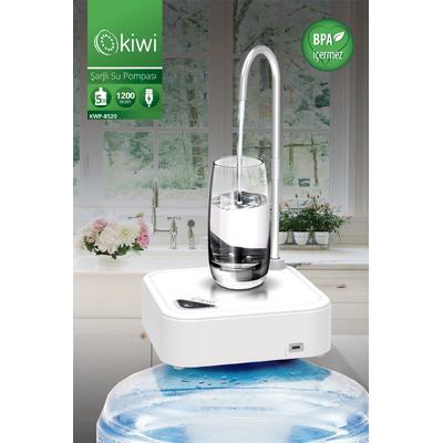 Kiwi Şarjlı Standlı Damacana Su Pompası Kwp-8520 Beyaz