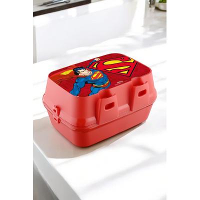 Lisanslı Superman 4 Bölmeli Kaşık Çatallı Beslenme Kutusu Kabı