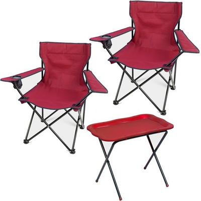 Mira - Rome Çantalı Kamp Sandalyesi + Sehpa Bordo