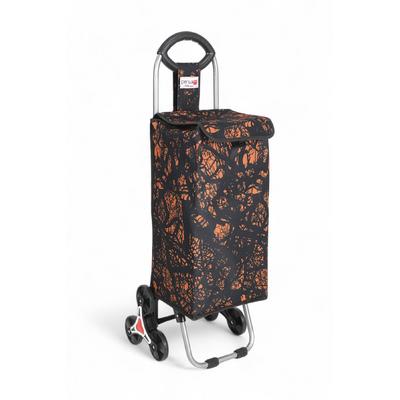 Perilla 403B 3 Tekerli Merdiven Çıkabilen Pazar Arabası 3 Tekerli Alışveriş Sepeti Turuncu