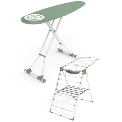 Perilla Premium Ütü Masası İronika Kalın Borulu Kurutmalık Set - Yeşil