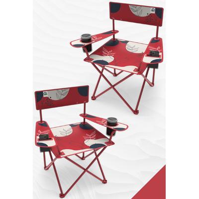 Perilla Qufi Katlanır Kamp Piknik Sandalyesi Rejisör Koltuğu 2 Adet - Kırmızı