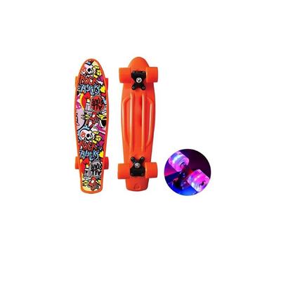 Triathlon T139 Işıklı Tekerli Kaykay Turuncu