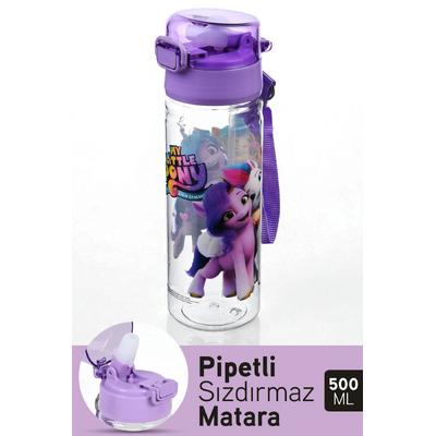 Tuffex My Little Pony Kilitli Kapaklı Sızdırmaz Pipetli Lisanslı Çocuk Suluk Matara 500 ml