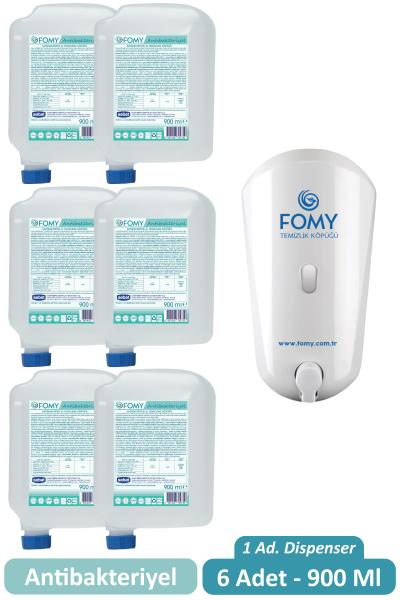 Fomy 900ml Antibakteriyel Köpük Sabun 6 Adet+Fomy Dispenser