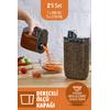 2 Adet Silikon Kapaklı Ölçülü Bakliyat Baharat Deterjan Saklama Kabı Kutusu 900-2100 Ml Antrasit
