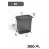 20’li Vakumlu Silikon Kapaklı Erzak Bakliyat Baharat Saklama Kutusu Seti 5X(2000-1750-1300-550) ML