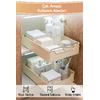 2li Kendinden Bantlı Sürgülü Raylı Çok Amaçlı Dolap İçi Organizer Banyo Mutfak Düzenleyici 26x34 cm