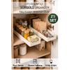 2li Kendinden Bantlı Sürgülü Raylı Çok Amaçlı Dolap İçi Organizer Banyo Mutfak Düzenleyici 13x34 cm