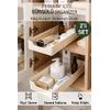 2li Kendinden Bantlı Sürgülü Raylı Çok Amaçlı Dolap İçi Organizer Banyo Mutfak Düzenleyici 13x34 cm