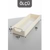 2li Kendinden Bantlı Sürgülü Raylı Çok Amaçlı Dolap İçi Organizer Banyo Mutfak Düzenleyici 13x34 cm