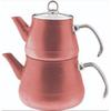 Remetta Granit Silver Kulp Orta Boy Çaydanlık - Pembe