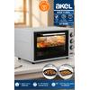 AF950L 50 lt Gri Midi Fırın, İç aydınlatmalı, Zaman Ayarlı, Izgara ve Fırın, 2 Tepsi 1 Tel Izgara