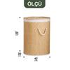 Bambu Oval Kirli Çamaşır Sepeti Katlanabilir Bambu Kirli Çamaşır Oyuncak Çok Amaçlı Sepet