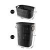 İronika 2'li Halatlı Kirli Çamaşır Sepeti Genel Amaçlı Organizer Sepet (2 li Set) Kahve
