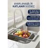İronika Katlanır Akordiyon Ayarlanabilir Boylu Dikdörtgen Süzgeç