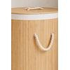Bambu Oval Kirli Çamaşır Sepeti Katlanabilir Bambu Kirli Çamaşır Oyuncak Çok Amaçlı Sepet