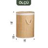 Bambu Oval Kirli Çamaşır Sepeti Katlanabilir Bambu Kirli Çamaşır Oyuncak Çok Amaçlı Sepet