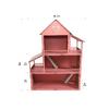 Evmarketi 60 Cm Ahşap Çoçuk Bebek Oyun Evi Pembe